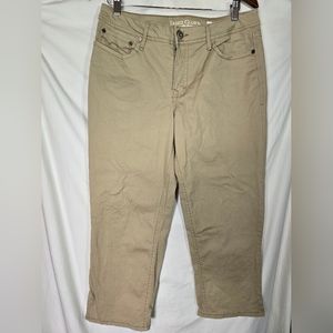 Faded Glory Light Brown Beige Capri Pants Short Length Women's 12